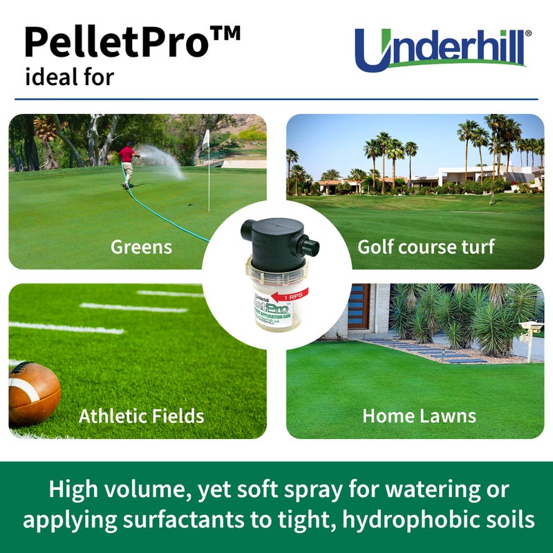 Underhill PelletPro Inline Applicator for Garden Hose Tap, 3/4" GHT Male, 3/4" GHT Female, Quick Coupler Connector, Valve Attachment for Wetting Agent and Fertilizer Hose End Sprayer, A-PPQ-075 - Image 5